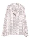 Max Mara Long Sleeve Top All Over Print Nylon In Pink