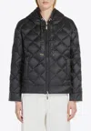 Max Mara Disoft Reversible Zip-up Down Jacket In Black
