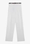 Max Mara Divo Belted Tailored Pants In White