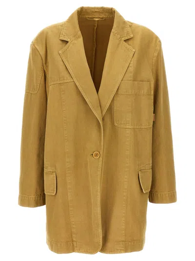 Max Mara Dizzy Blazer In Gold