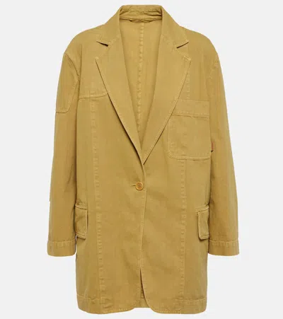 Max Mara Tailored Stitched Pocketed Vent Blazer In Cream