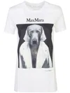 Max Mara Cipria Dog-print T-shirt In Yellow