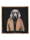 Max Mara Silk Dog Square Scarf In Black