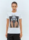 Max Mara Face Powder Weimaraner Graphic T-shirt In White