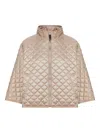 Max Mara Dolphin Quilted High-neck Jacket In Neutral