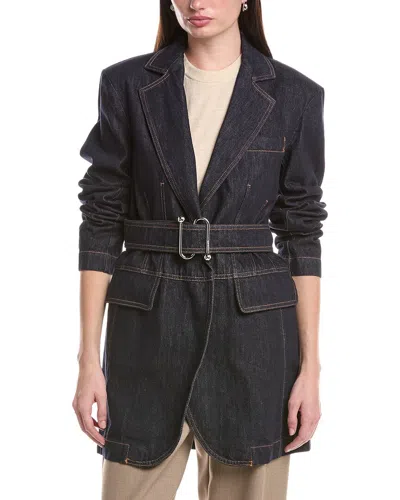 Max Mara Domino Denim Jacket In Black