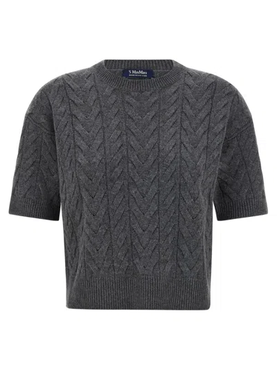 Max Mara Grey Dominus Sweater In Gray