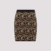 Max Mara Jacquard Leopard Domizia Mini Skirt In Maculato