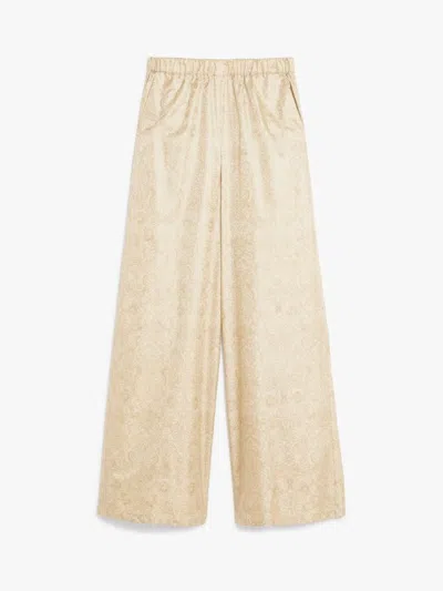 Max Mara Domizia Long Trouser Albino In Brown