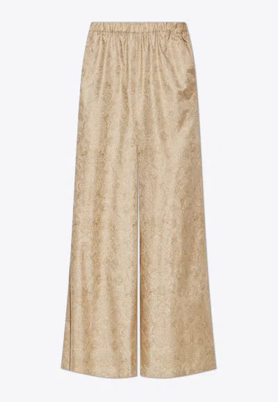 MAX MARA DOMIZIA PRINTED SILK PANTS