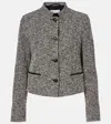 Max Mara Donald Cotton And Wool-blend Jacket In Gray