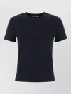 Max Mara Donata Cotton Crew Neck Short Sleeve Top In Black