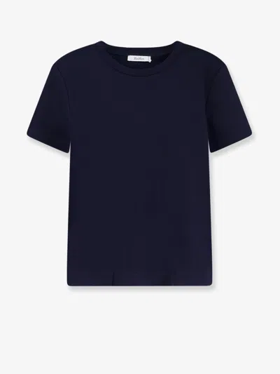 Max Mara Donata Cotton T-shirt In Blue