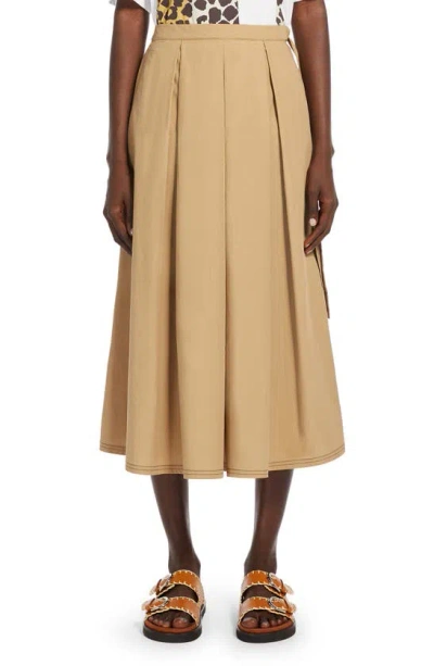Max Mara Belted Midi Skirt In Colonial