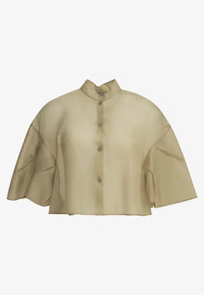 Max Mara Silk Blouse Shirts Beige In Neutral