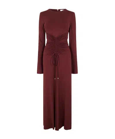 Max Mara Doppia Maxi Dress In Brown
