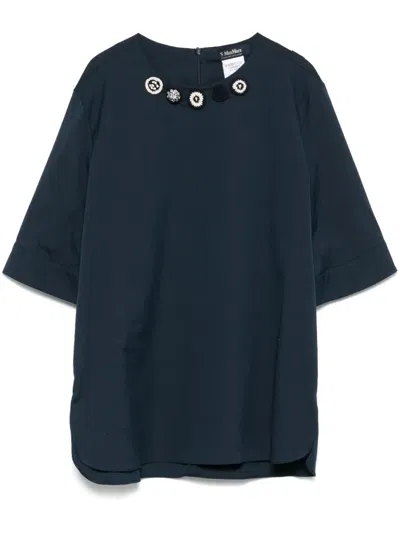 Max Mara Dora Blouse In Blue