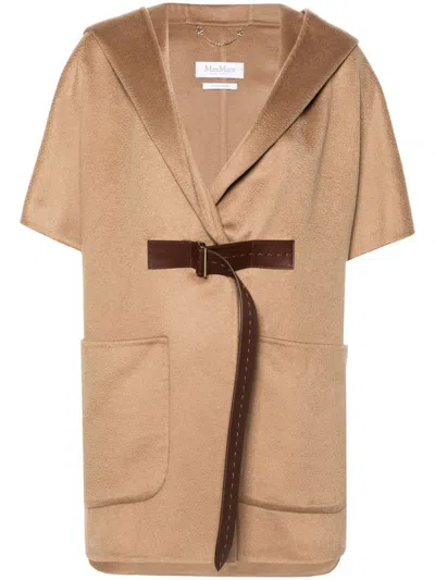 Max Mara Dorico Cape In Brown