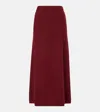 Max Mara Dorina Cashmere-blend Maxi Skirt In Burgundy