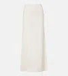 Max Mara Dorina Cashmere-blend Maxi Skirt In White