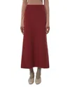 Max Mara Raspberry Skirt In Stretch Knit In Red