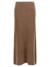 Max Mara Dorina Cashmere-blend Skirt In Brown