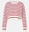 Max Mara Dorotea Striped Virgin Wool Sweater In Red