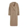 Max Mara Double-breasted Beige Wool-cashmere Coat With Tailored Silhouette