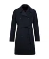 Max Mara Double-breasted Belt Coat In Blue