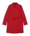 Max Mara Double-breasted Belt Coat In Red