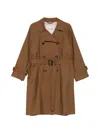 Max Mara Double-breasted Belted Coat In Brown