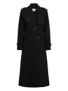 Max Mara Double-breasted Belted Trench Coat In Black