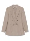 Max Mara Double-breasted Blazer In Brown
