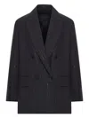 Max Mara Double-breasted Blazer In Black