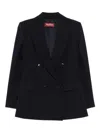 Max Mara Double-breasted Blazer In Black