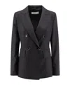 Max Mara Sanna Double-breasted Long-sleeved Jacket In Black