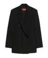 Max Mara Double-breasted Blazer In Black
