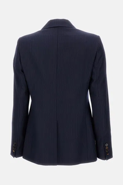 Max Mara Double-breasted Blazer In Blue