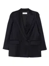 Max Mara Double-breasted Blazer In Blue