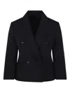Max Mara Double-breasted Blazer In Blue