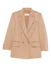 Max Mara Double-breasted Blazer In Brown