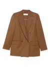 Max Mara Palanca Double-breasted Blazer In Brown