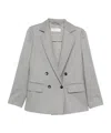 Max Mara Double-breasted Blazer In Gray