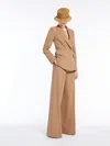 Max Mara Double-breasted Blazer In Cotton Crêpe In Clay