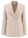 Max Mara Double-breasted Blazer In Frisé