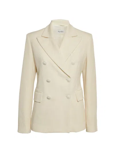 Pre-owned Max Mara Double-breasted Blazer In Neutral