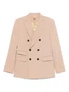 Max Mara Double-breasted Blazer In Pink
