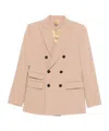Max Mara Double-breasted Blazer In Pink