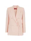 Max Mara Virgin Wool Double-breasted Jacket In Pink