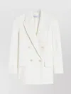 Max Mara Olimpia Jacket In Stretch Canvas In White